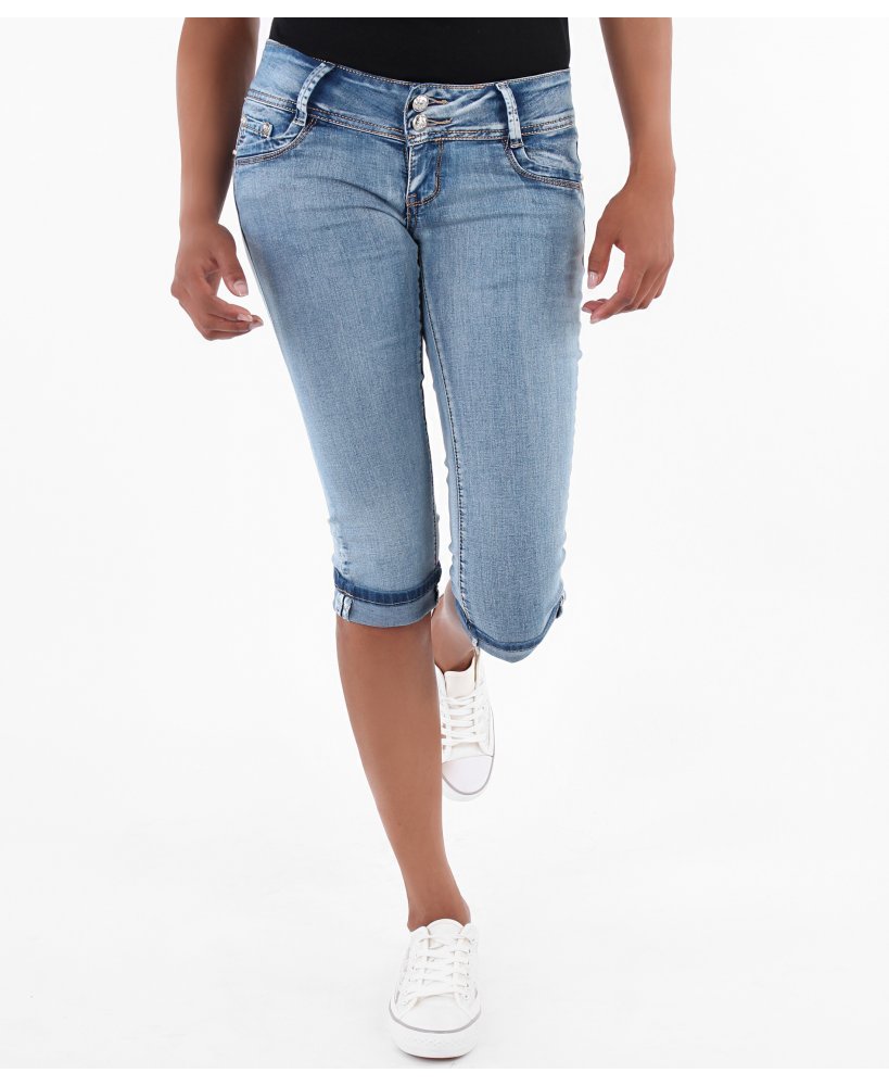 Capri Jeans in White - Denim, VENUS